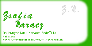 zsofia maracz business card